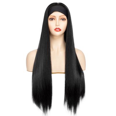 China Wholesale Modern Silky Straight Straight Long Wave Wig With Headband Wigs Which Have Difference Types Available for sale