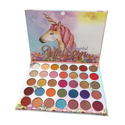 China High Waterproof Private Label Pigment Unicorn Pattern Nude Eye Shadow Palette for sale