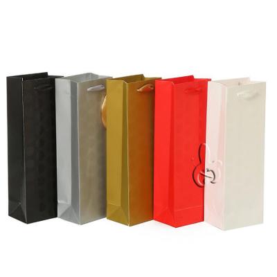 China 2022 Recyclable High Quality Paper Wine Bag For Red Wine Packaging Custom Paper Wine Bag for sale