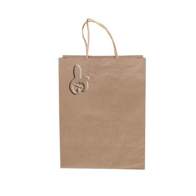 China 2022 Wholesale Recyclable Single Color Kraft Paper Bag With Handle Shopping Bag Package Takeaway Custom Baking Packaging Bag for sale