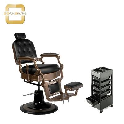 China Wholesale Beaty Barber Shop Furniture Salon Barber Chair With Vintage Barber Shop Chairs For Brown Professional Barber Chair for sale