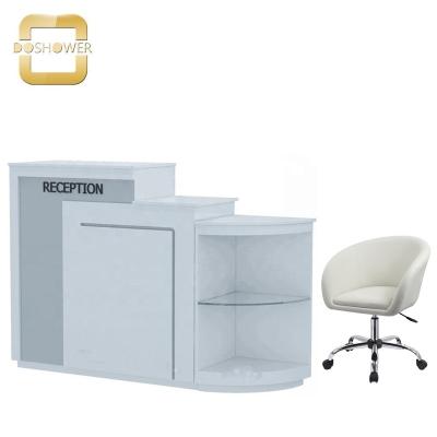 China Fashional front desk with display with white front desk reception for shop front desk design for sale