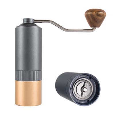 China Hot Selling Aluminum Alloy Customization Household Indoor Outdoor Multiple Use Bean Hand Portable Stored Manual Coffee Grinder for sale