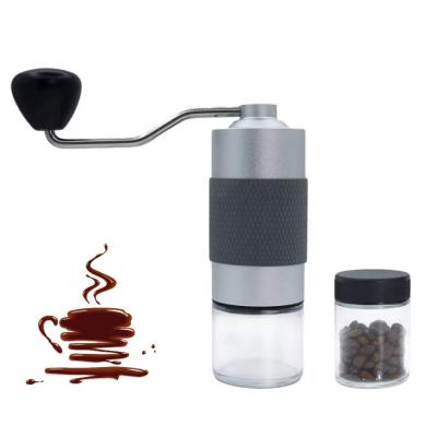 China Portable New High-end Hand Portable Wooden Coffee Grinder Stainless Steel Burr Glass Powder Wine Manual Aluminum Alloy Coffee for sale