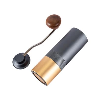 China Good Quality PORTABLE Detachable Portable Kitchen Tools Gray Aluminum Alloy Coffee Bean Manual Grinder for sale