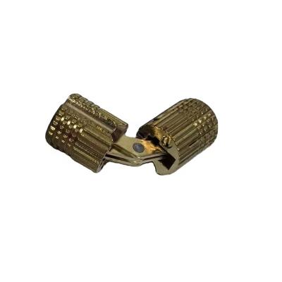 China Concealed Mini Cylindrical Barrel Hinges Factory wholesale 8mm solid brass invisible metal concealed barrel hinge for funiture for sale