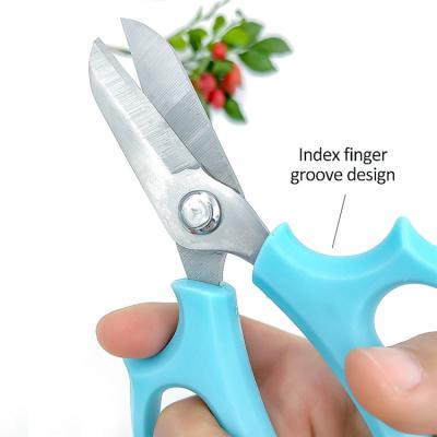 China Customizable anti-slip handle stainless steel pp+rubber handle shears garden shears for sale