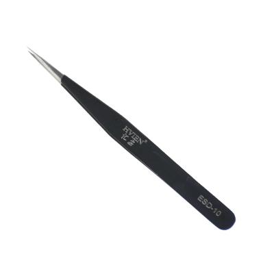 China Direct Sales Stainless Steel Tweezers High Hardness Anti-static Non-magnetic Nail Tweezers Cheap High Density Anti-Magnetic And Anti-Static ESD Nail Tweezers for sale