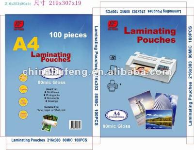 China Pockets Moisture Proof Plastificar Laminating Film Laminated Laminas De A4 A3 for sale