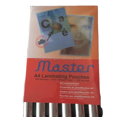 China A4 A3 125mic HOT/THERMAL HIGH QUALITY Moistureproof MASTER PET Pocket Film Pouches/Laminating Laminated Sheets China Suppliers for sale