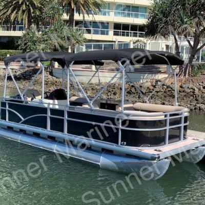 China Aluminum 19ft (5.8m) Aluminum Pontoon Boat Party Boat Suit For Container Load for sale