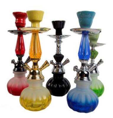 China Shisha Nargile Single Pipe Colorful Pumpkin Bottle Crystal Hookah Best for Gift for sale