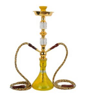 China Yellow Crystal Hookah Cigarett Smoking Pipe Glass Shisha Best Manufacturer from China for sale