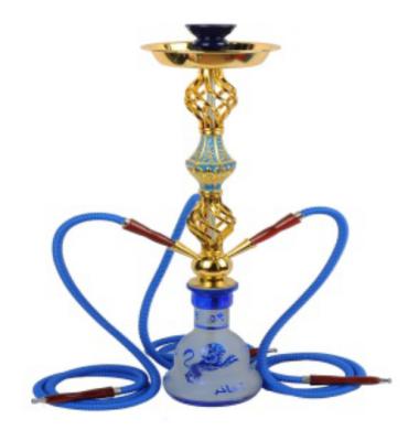 China Shisha Nargile Single Pipe with Leather Case Hookah Cloisonne Hookah for sale