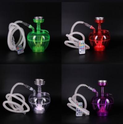 China Woyu Mini Acrylic Hookah Apple Style Popular In Europe with LED Light for sale