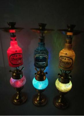 China Woyu Aluminum Hookah Fashion Glass Smoking Bottle Shisha with LED Light for Bars and Clubs for sale