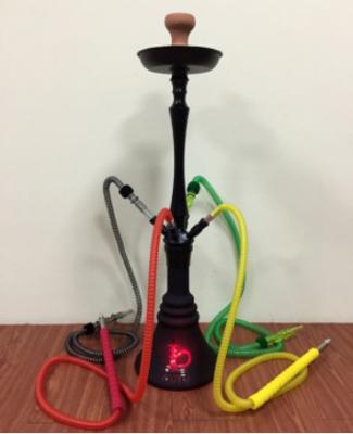 China Woyu Aluminum Hookah Big Size 3 Color Nargile Shisha with 4 Pipes and LED Light for sale