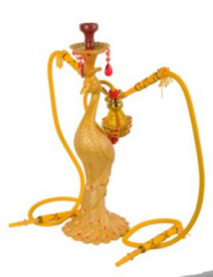 China Woyu Resin Hookah Chinese Phoenix All Golden Color with 2 Pipes for Recreation Clubs for sale