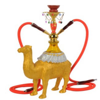 China Woyu Resin Hookah Camel Sculpt Double Tubes for Shisha Lounge Nargile Accessories Tobacco for sale