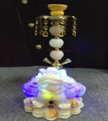 China Woyu Toad Model Resin Hookah Material 2 Pipes Coal Tobacco Shisha Nargile Lounge for sale