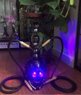 China Woyu Person Cranial Double Tubes Terror Resin Hookah for Halloween Shisha Nargile for sale