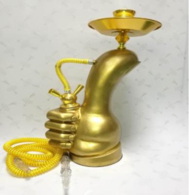 China Woyu Resin Hookah Thumb Model Style Golden Color Shisha Nargile with Tobacco Bowls for sale