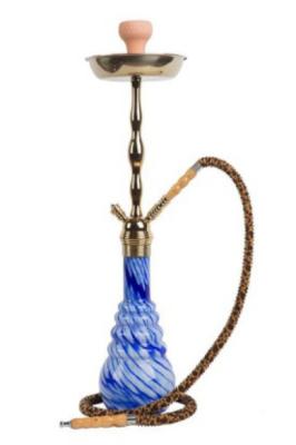 China Colorful Glass Vase Zinc Alloy Hookah Shisha Nargile with Carbon Plate and Tobacco Bowls LED Light for sale