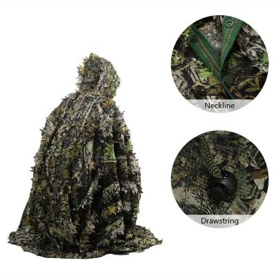 China Custom Cartridge Factory Ghillie Suit 3D Leaf Sniper Tactical Hunting Suits Ghillie Suit Military Hunting Suits for sale