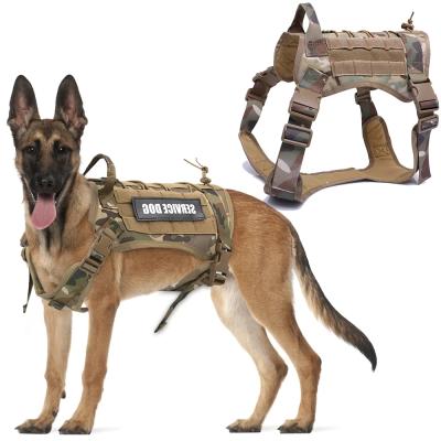 China Viable Factory Wholesale Outdoor Tactical Dog Vest With Molle Military Training Dog Vest for sale