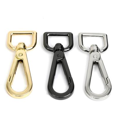 China Bag Handbag Purse Factory OEM Swivel Eye Snap Hooks Gunmetal Black Brass Colors Spring Snap Hook Rings Engraved Logo Accepted Metal Buckles for sale