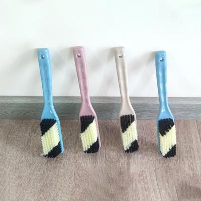 China Plastlc Horsehair Bristle Brush Handle Soft Clothes Cleaning Brush For Hotel Household 1010 for sale