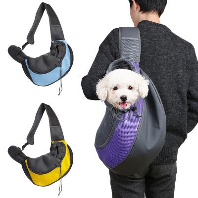 China Breathable Outdoor Adjustable Dog Cat Carrier Pet Handfree Travel Single Shoulder Bag for sale