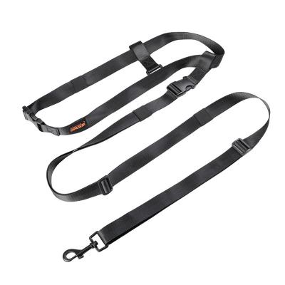 China Low Price Viable Nylon Hands Free Leash Training Dog Dog Leash With Restraint Belt for sale