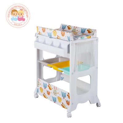 China Diaper Changing Table With Tub New Design Baby Bath Changing Table for sale