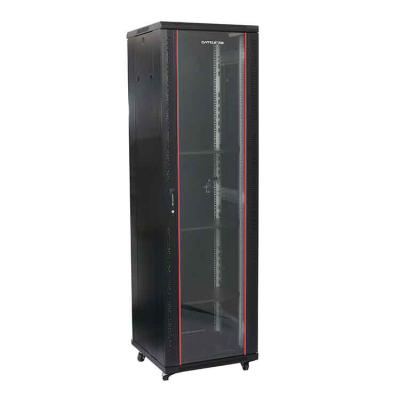 China SPCC Cold Rolled Steel High Quality Standard 19 Inch Data Center Server Rack 42u Floor Door Standing Glass Network Cabinet for sale