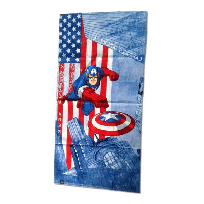 China Compressed Polyester Custom Sublimation Printed Kids Beach Towel Microfiber for sale