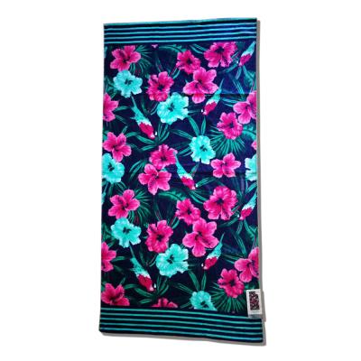 China Anhui wholesaler beach towel 100% cotton compressed photo printed beach towels for sale