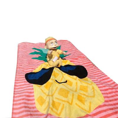 China Sustainable Cotton Beach Towels Cotton Terry Beach Towel Custom Thick 100% Custom Beach Towel Recycled for sale