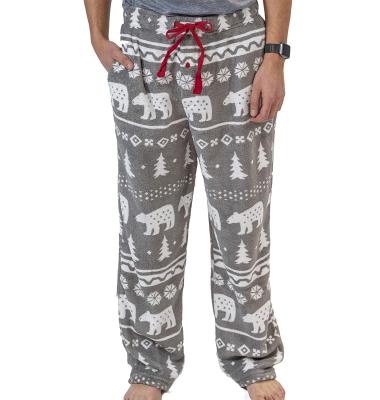 China Thermal Mens Fleece Pajama Pants, Nordic Pajama Bottoms For Men for sale