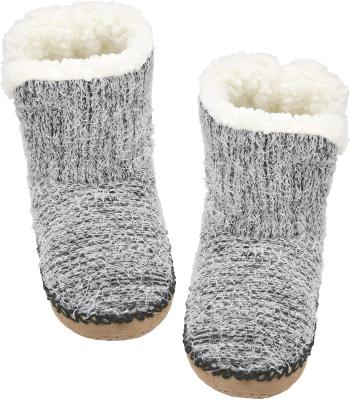 China Lightweight Slipper Socks With Grippers For Women , Winter Cozy&Comfy Boot Slippers for sale