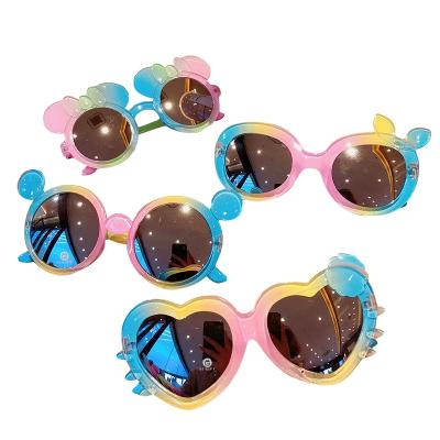 China Fashion Sunglasses Round Mommy And Me Heart Shaped Baby Kids Small Cute Black Sun Glasses Pink Kids Square Glasses Sunglasses For Children for sale