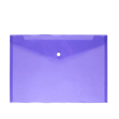 China Wholesale PP Transparent Office Stationery 1 Button Document Document Files Folder Instant Bag for sale