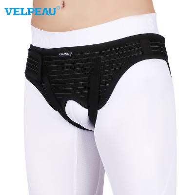 China Health Care Physiotherapy VELPEAU Hernia Belt Boot Sports Support Pain Relief Inguinal Recovery Strap with 2 Removable Compression Pads Hernia Bandages for sale