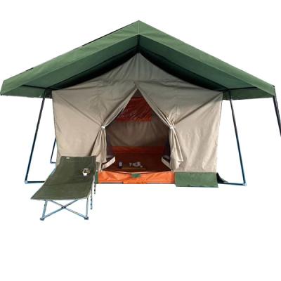 China UV Resistance And Waterproof Waterproof Canvas Safari Glamping Camping Wall Bell Tent for sale