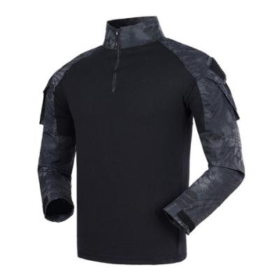 China Breathable Black Camouflage Tactical Uniform Military Uniform T-Shirt Military for sale