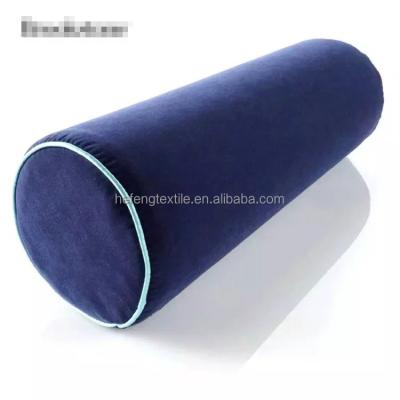 China Anti-Snore Memory Foam Small Bolster Roll Round Pillow With Removable Cover, Memory Foam Neck Roll Pillow for sale