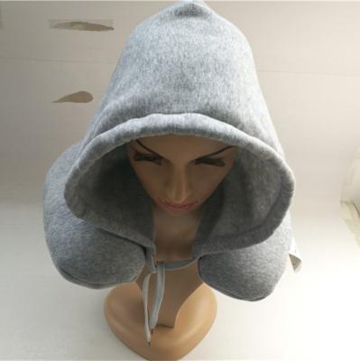 China Comfortable Hooded Anti-Apnea Neck Pillow With String for sale