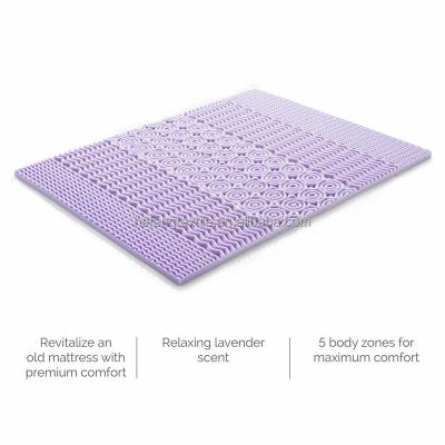 China Home Furniture 5-Zone Lavender Memory Foam Mattress Topper for sale