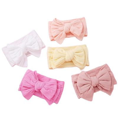 China High Quality Fashion Baby Big Toddler Girl Toddler Girl Bow Hair Band Cotton Head Wrap for sale