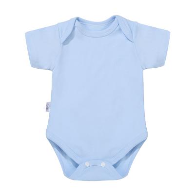 China 2022 Comfortable New Design Baby Jumpsuit Solid Color High Quality Wholesale Toddler Infant Instant Button Baby Romper Jumpsuit for sale